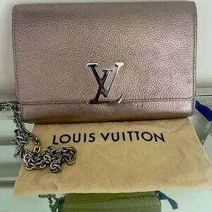 Metallic  leather authentic Louis Vuitton bag